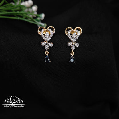 92.5 SILVER STONE EARRINGS-RCHD065