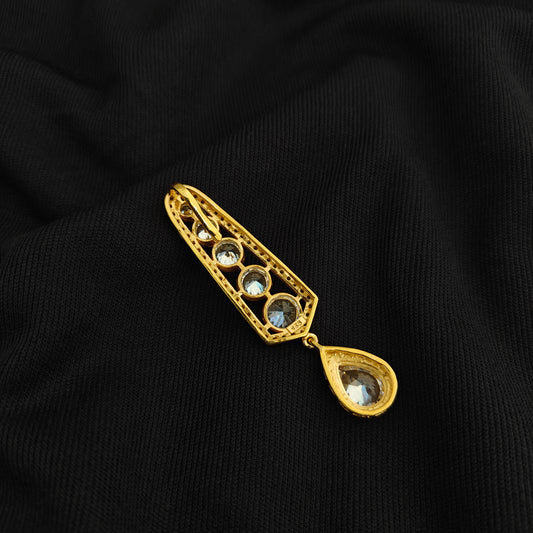 92.5 silver cz side locket-RCAA08