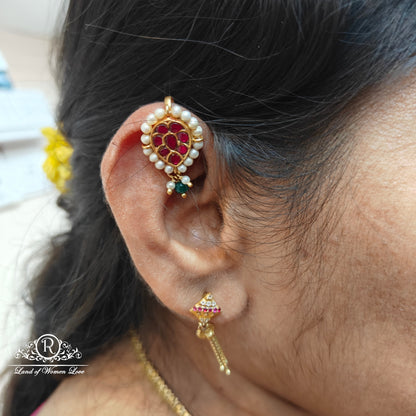 92.5 silver kundan earrings-RCNP003