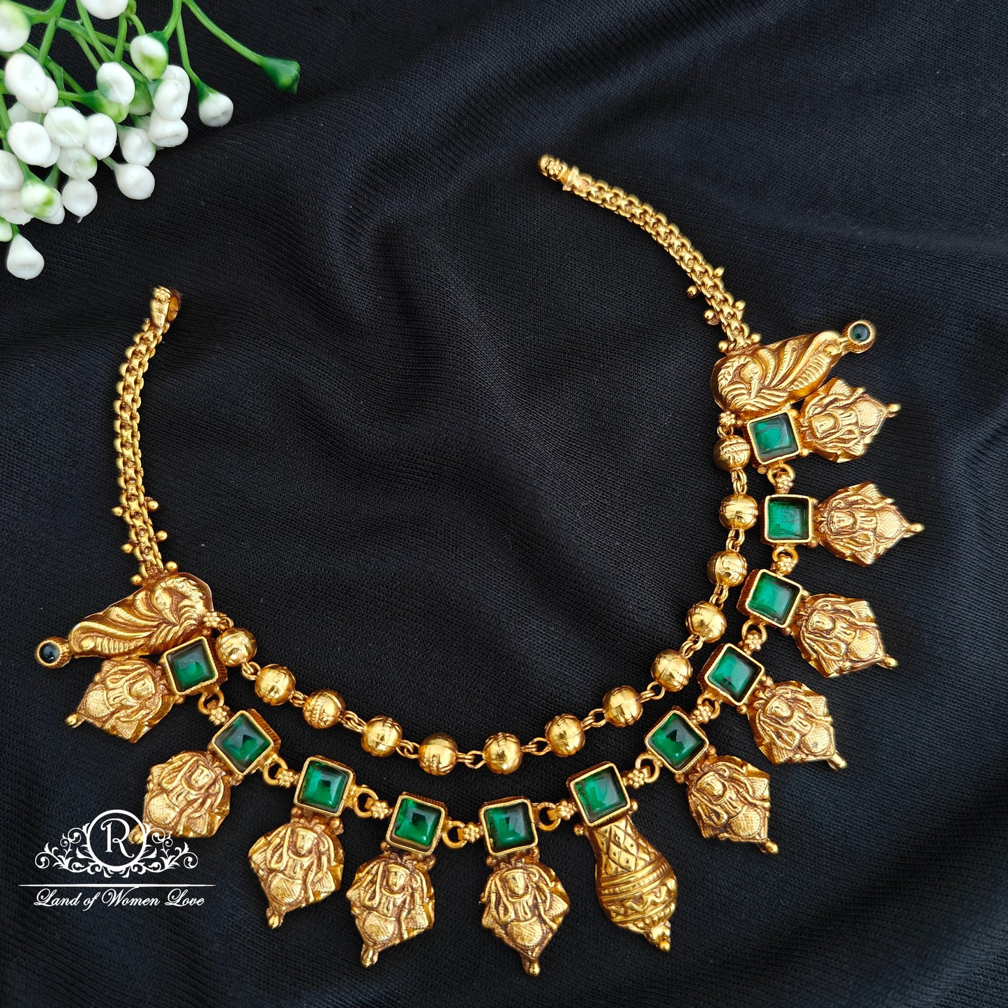 92.5 Silver lakshmi  Devi Necklace-RCR095