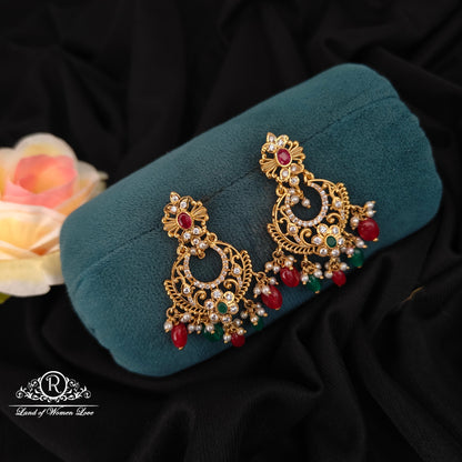 92.5 SILVER CHANDBALI EARRINGS -RCMB015