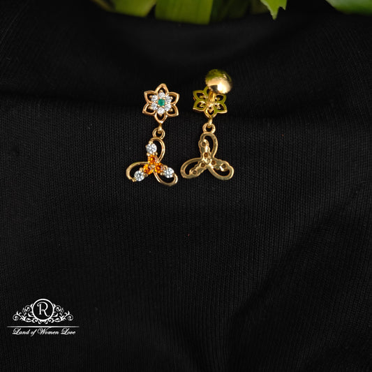 92.5 SILVER STONE EARRINGS-RCHD040