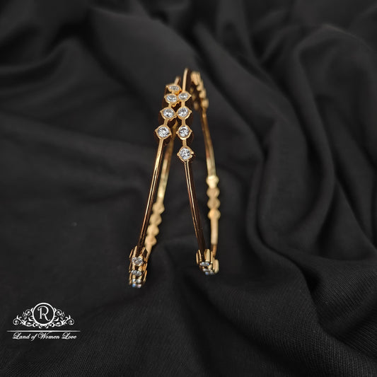 92.5 SILVER ROSE GOLD POLISH BANGLES-RCM1417