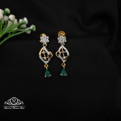 92.5 SILVER STONE EARRINGS-RCHD064