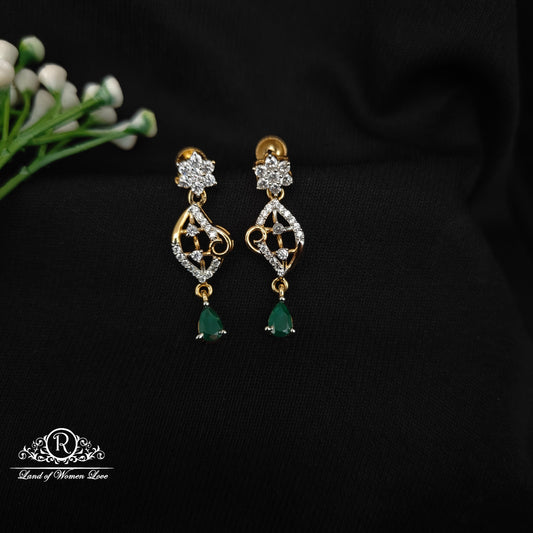92.5 SILVER STONE EARRINGS-RCHD064