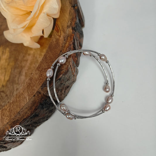 Sterling silver pearl bracelet-RCMR48-2