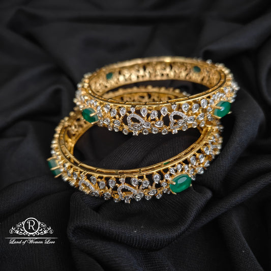 92.5 SILVER DIAMOND FINISHING BANGLES-RCZP04