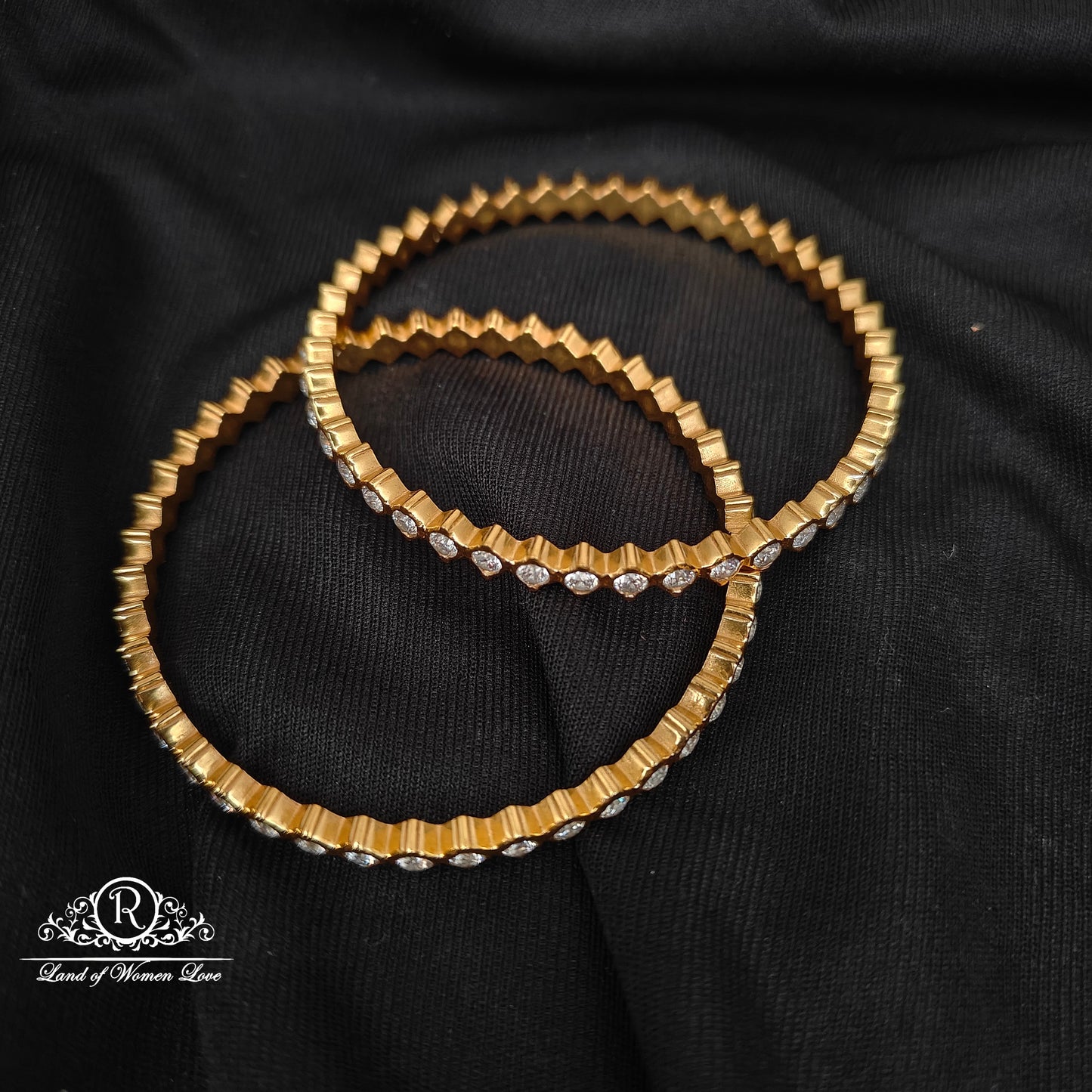 92.5 SILVER STONE BANGLES -RCBH063