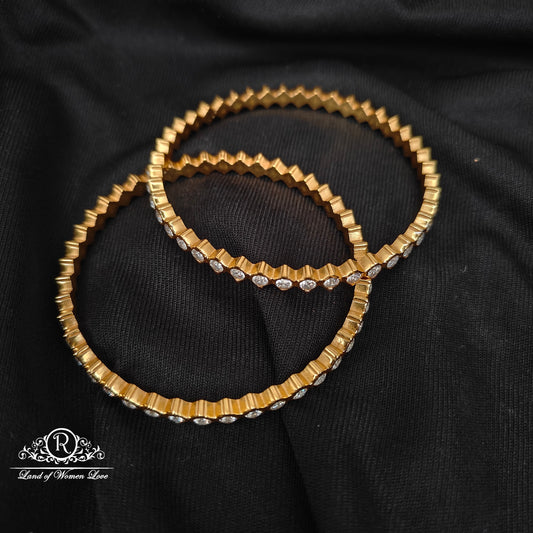 92.5 SILVER STONE BANGLES -RCBH063