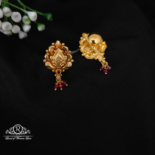 92.5 SILVER GOLD MODEL EARRINGS-RCM1389