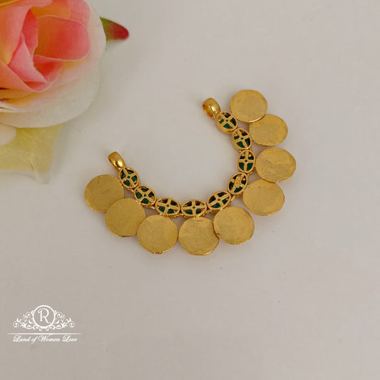 92.5 silver Lakshmi Devi design kasu mala locket-RCP227