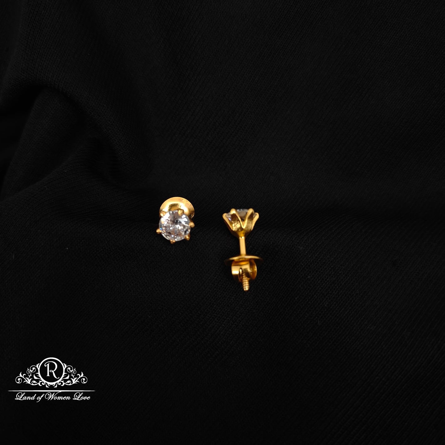 92.5-SILVER WHITE STONE STUDS-RCZ993