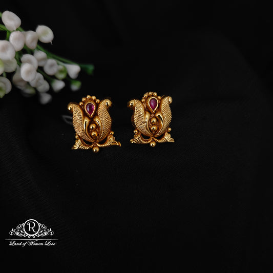 92.5 SILVER PEACOCK MODEL EARRINGS-RCM1397