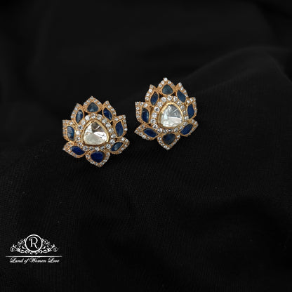 92.5 SILVER EARRINGS MOISSANITE STONE -RCNJ066