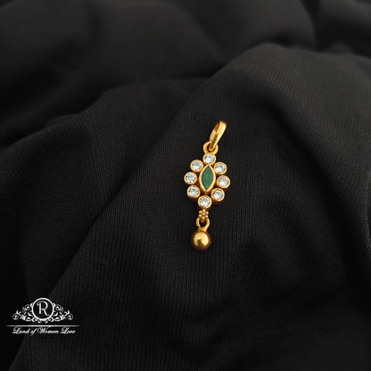 92.5 Silver flower design with gold polish locket-RCR257