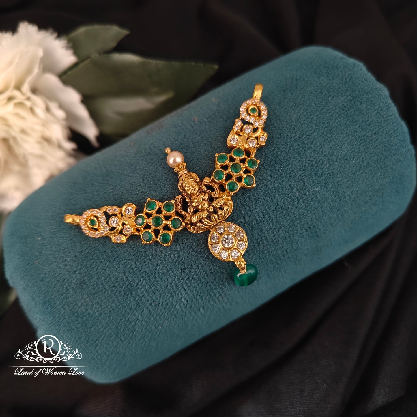 92.5-SILVER LAKSHMI DEVI MALA LOCKET -RCM1526