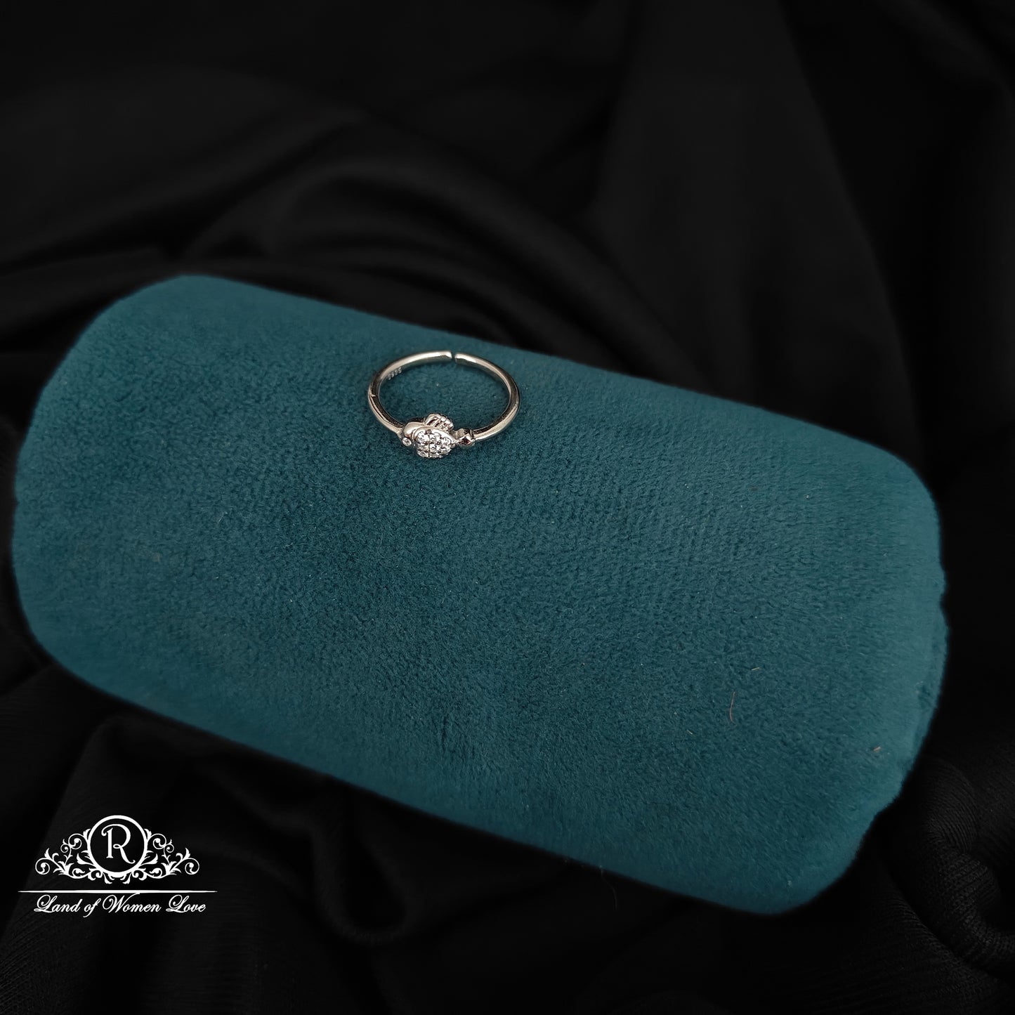 92.5 SILVER ADJUSTABLE FINGER RINGS-RCH1091