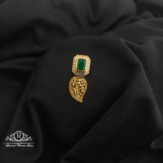 92.5 Silver with gold polish pendant -RCR227