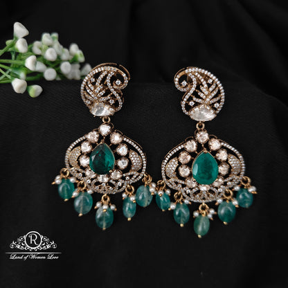 92.5 silver simple and Cute victorian earrings -RCZ35