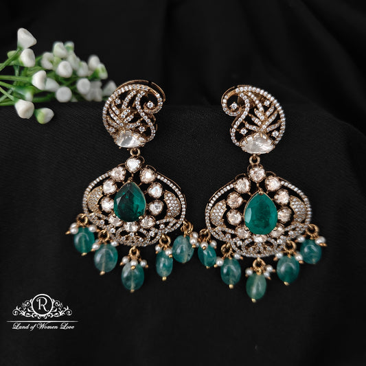 92.5 silver simple and Cute victorian earrings -RCZ35