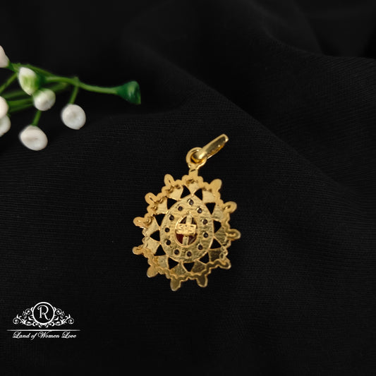92.5 SILVER GOLD POLISH PENDANT-RCH1075