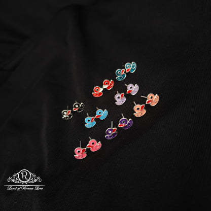 92.5 silver duck design kids earrings -RCHS33-11