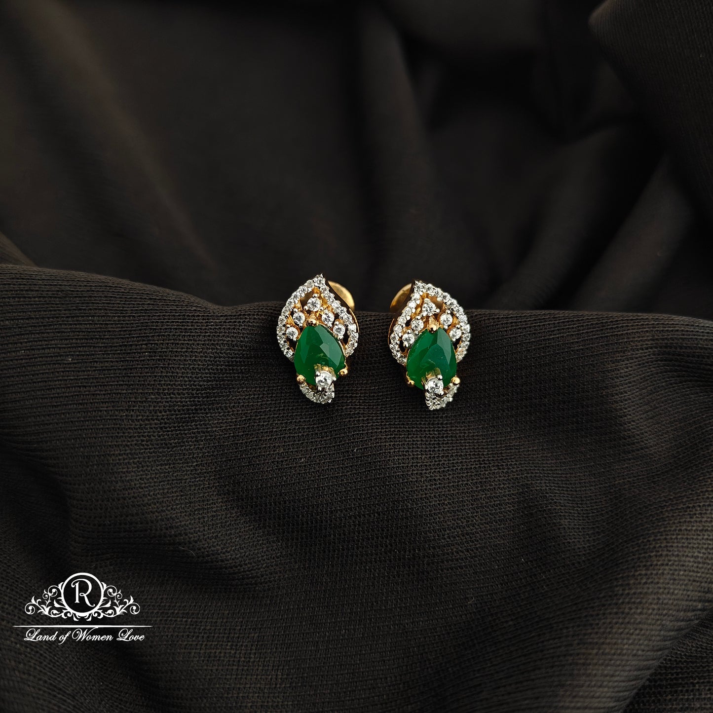 92.5 Silver Diamond Finish Earrings-RCR139
