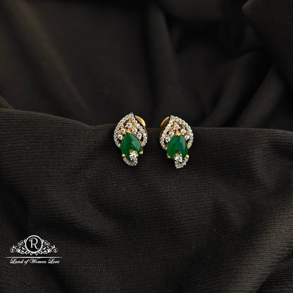 92.5 Silver Diamond Finish Earrings-RCR139