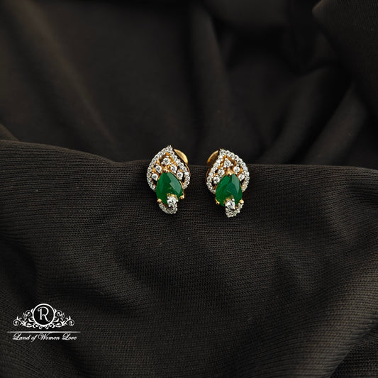 92.5 Silver Diamond Finish Earrings-RCSB024