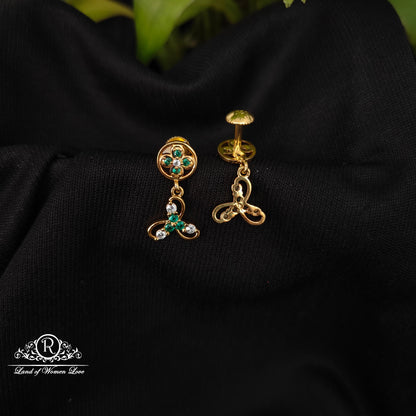 92.5 SILVER STONE EARRINGS-RCHD054