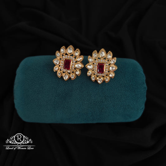 92.5 silver mossinate Earrings-RCJN002