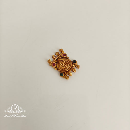 92.5 silver nakshi polish side locket-RCH1149