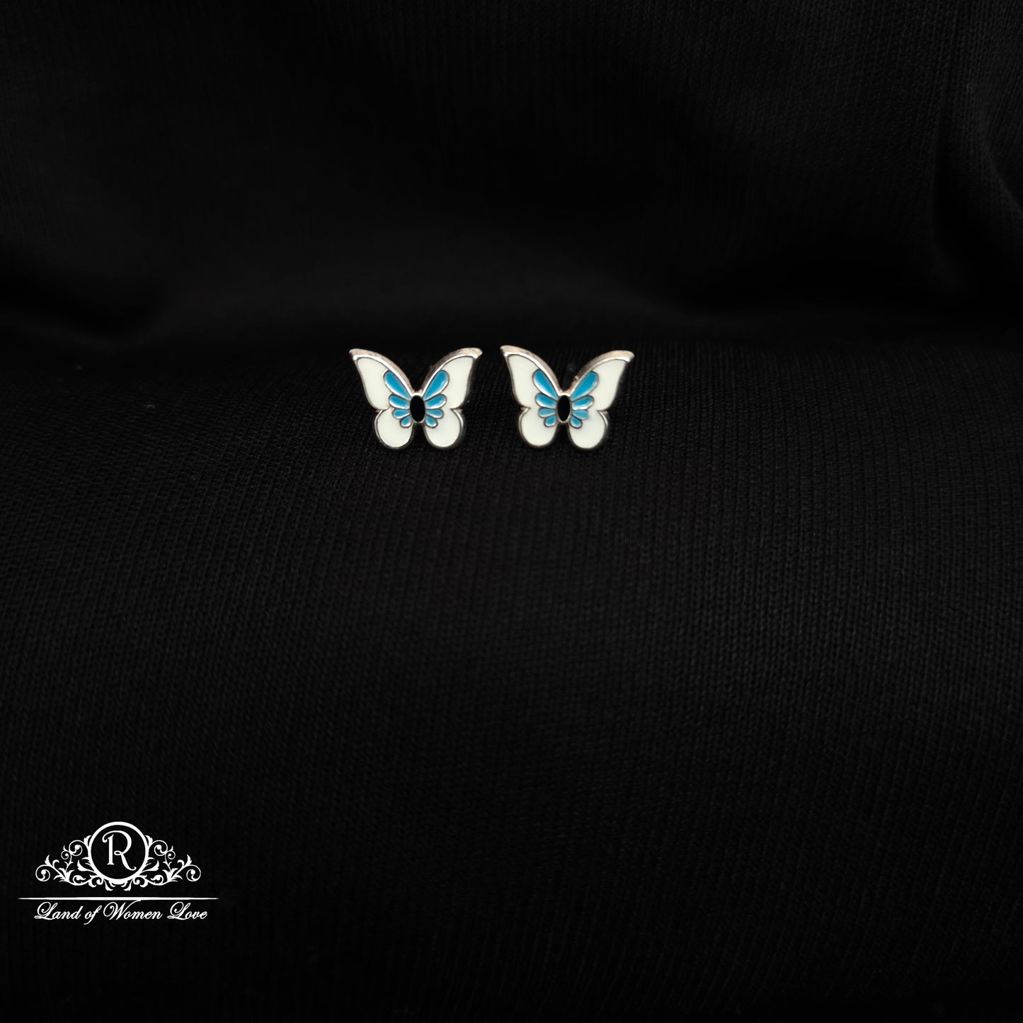 92.5 Silver Butterfly  Kids Earrings-RCHS53