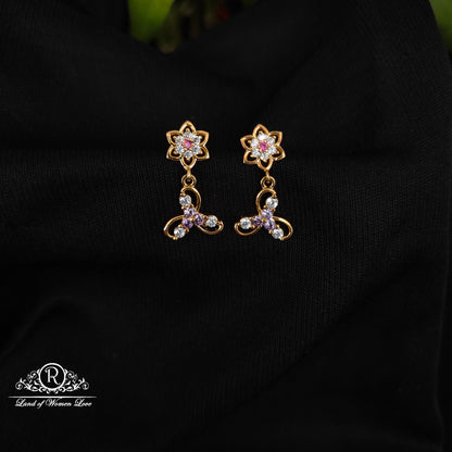 92.5 SILVER STONE EARRINGS-RCHD048