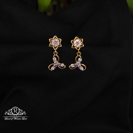 92.5 SILVER STONE EARRINGS-RCHD048