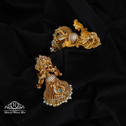 92.5 silver beautiful earrings with peacock Design -RC85-95NP05