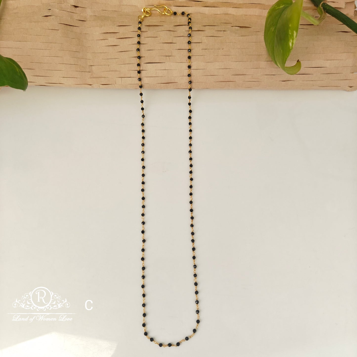 92.5 silver simple and Cute black beads -RCH341
