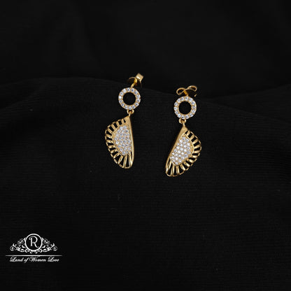 92.5 silver cz stones earrings-RCH1031