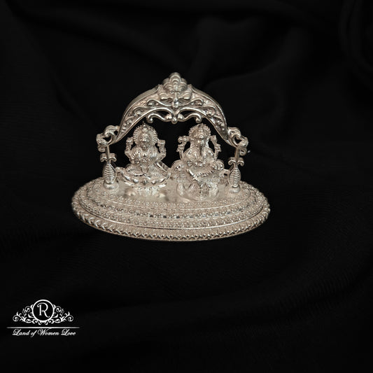 SILVER LAKSHMI GANESH IDOL -RCRS095