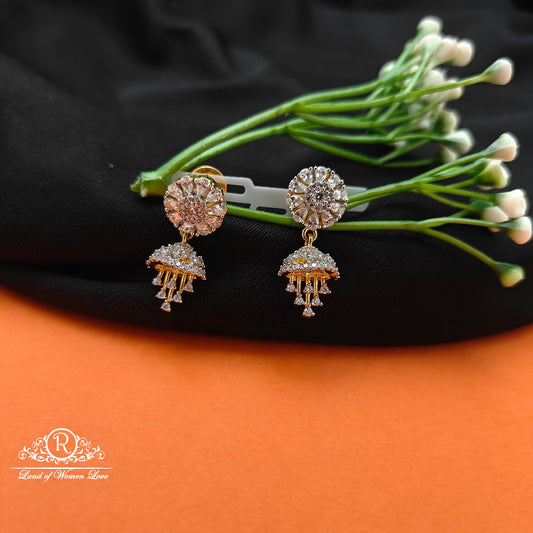 92.5 SILVER Diamond Finishing Earrings-RCCP97-1