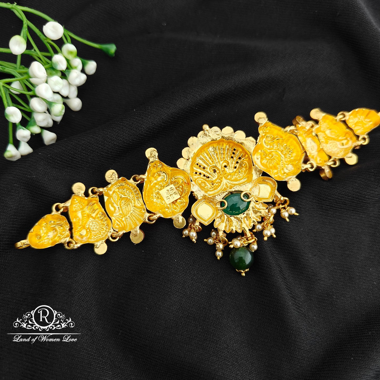 92.5 Silver Peacock Desgin chocker-RCR094