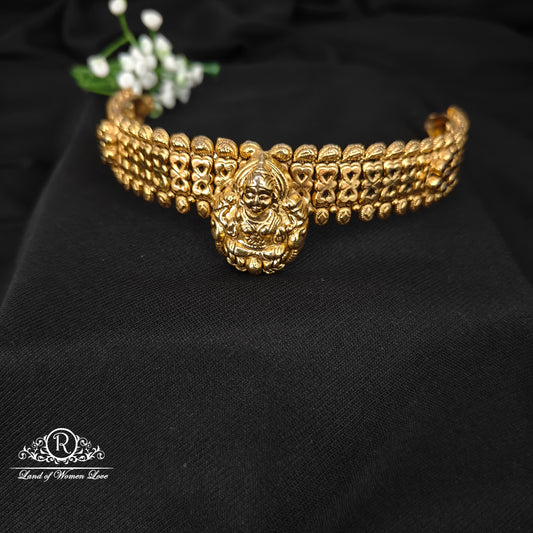 92.5 silver simple and Cute chocker with Lakshmi Devi Design -S646
