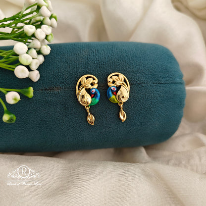 92.5 Ultra premium peacock design earrings-RCR159