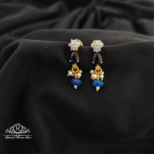92.5 silver diamond finishing  earrings-RCR206