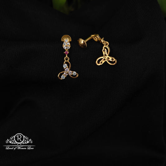 92.5 SILVER STONE EARRINGS-RCHD047