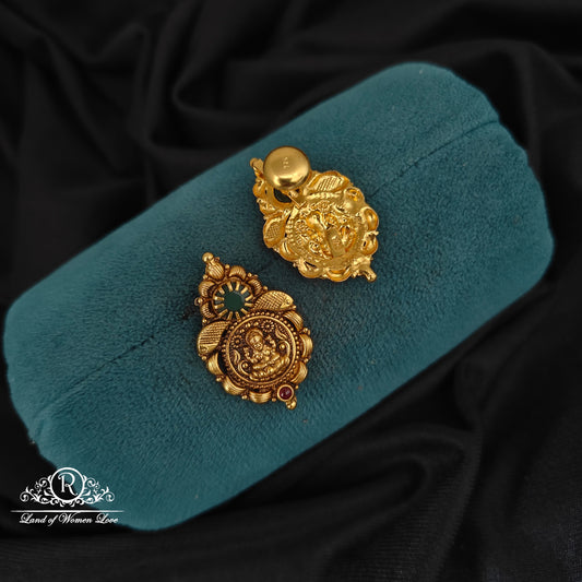 92.5-SILVER LAKSHMI DEVI EARRINGS-RCM1510