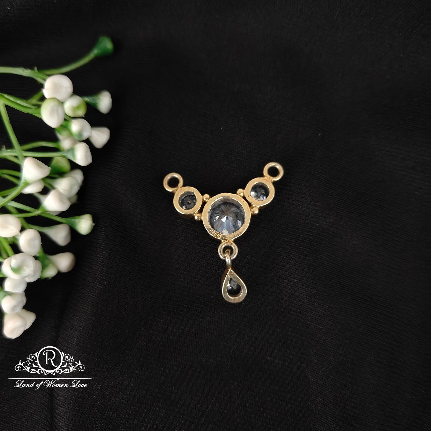 92.5 silver simple and Cute mala locket-JR10