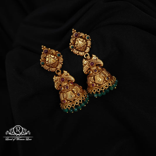 92.5 SILVER  PEACOCK JUMKAS-RCP181