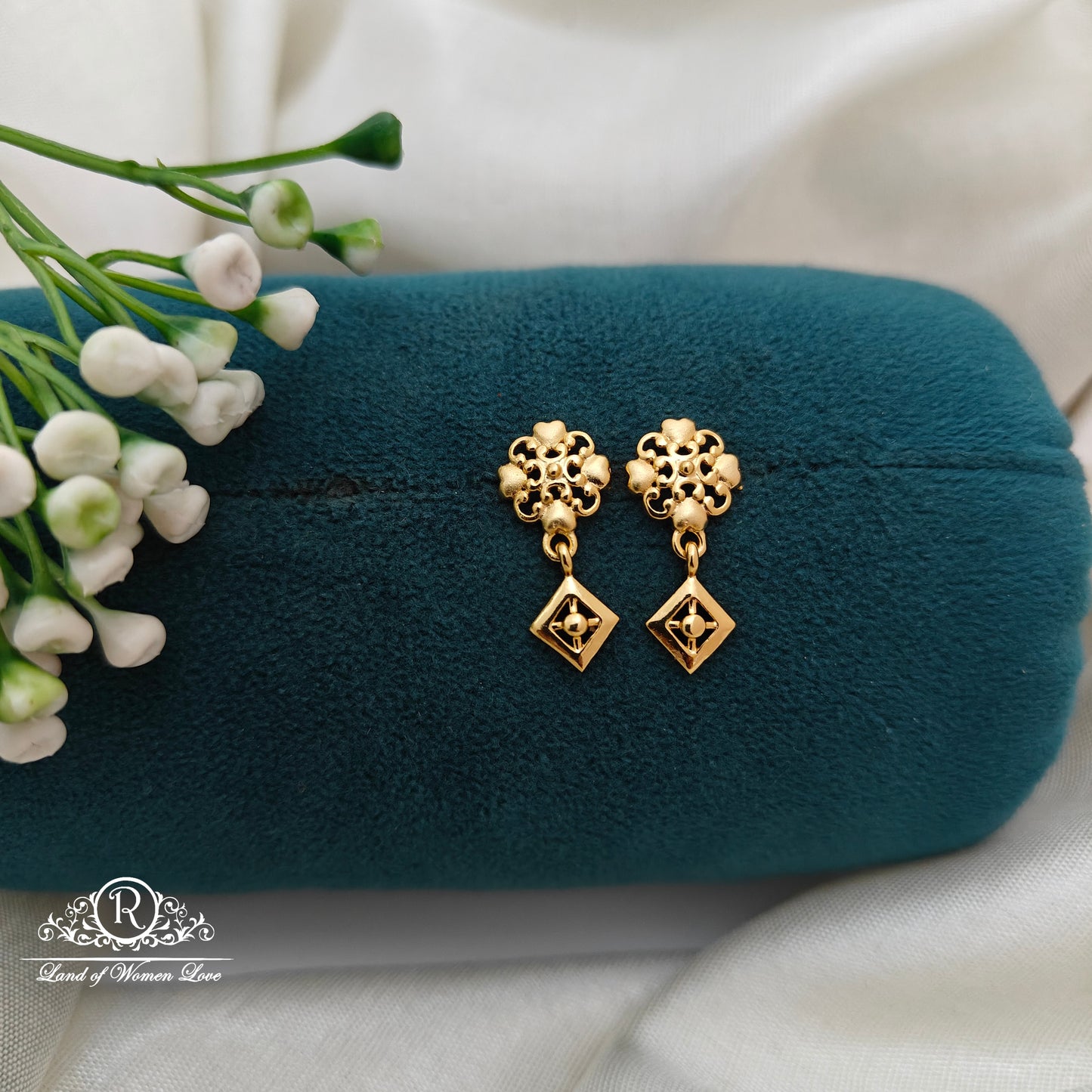 92.5 Silver Small Earrings-RCR056