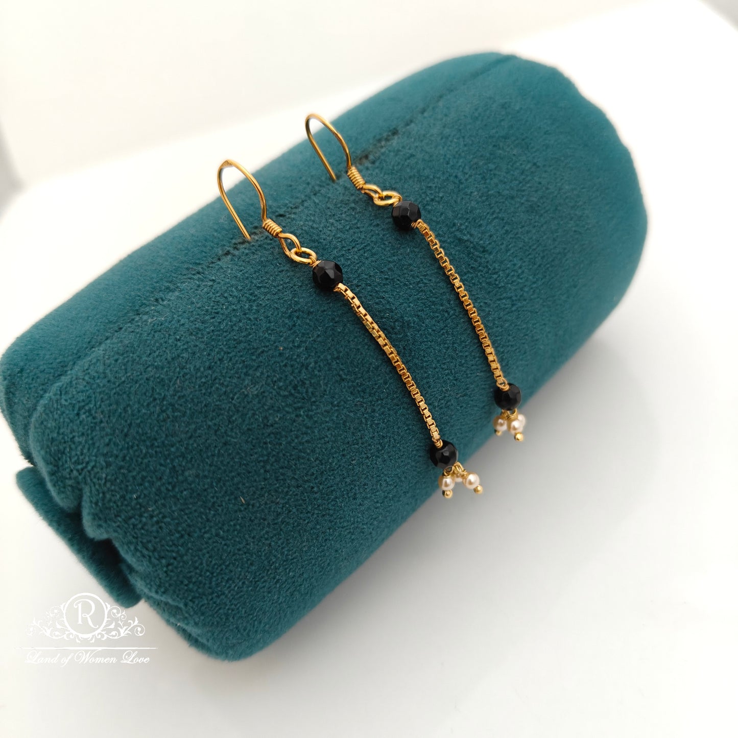 92.5 Silver with gold polish Earrings -RCH1291